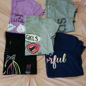 Bundle of girl tops. Justice, SO, and adidas.